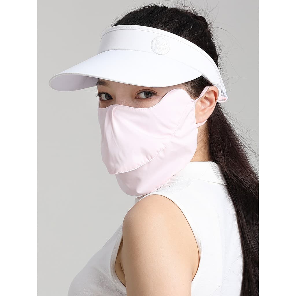 Nova máscara protetora solar de golfe máscara feminina respirável proteção facial máscara facial aberta Anti-ultraviolet
