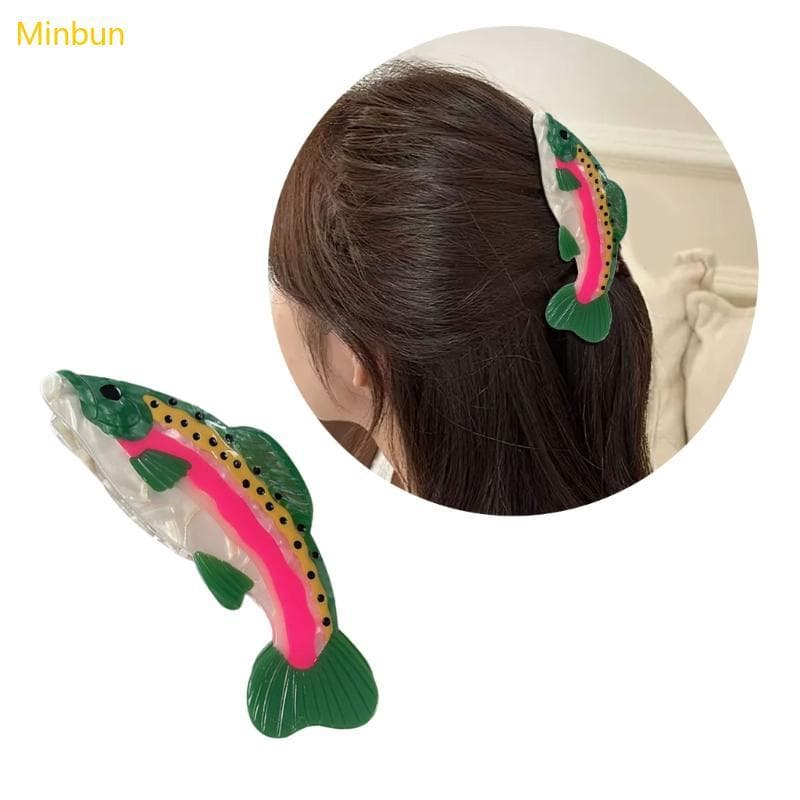 Minbun Presilhas Cabelo Elegantes Para O Dia Dos Namorados, Braçadeira Peixe Exclusiva, Grampo Elegante, Acessó