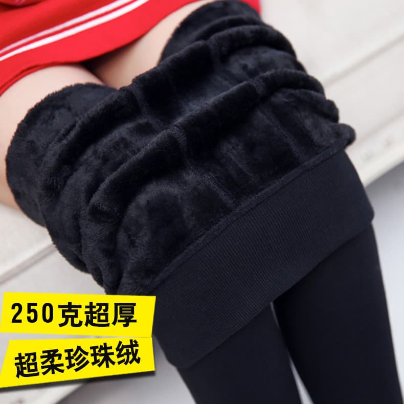 leggings Femininas De Pelúcia Térmicas Grandes De Cintura Alta