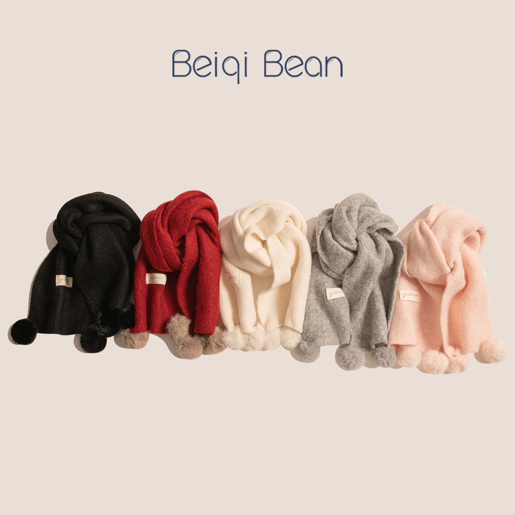 Versão coreana crianças cachecol de malha bonito bola de lã cachecol quente masculino feminino bebê High-End cachecol de