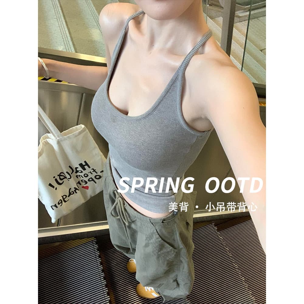 Estilo americano cinza pequena camisola feminina primavera outono 2025 novo estilo bonito volta exterior usar jogo inter