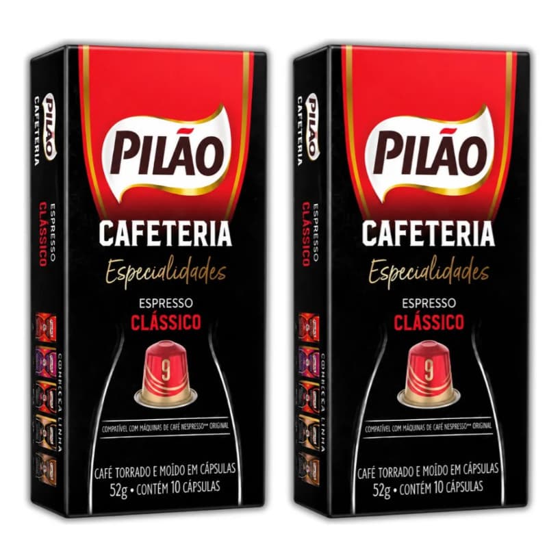 Kit de 20 Cápsulas Café Clássico Pilão Compatível Nespresso