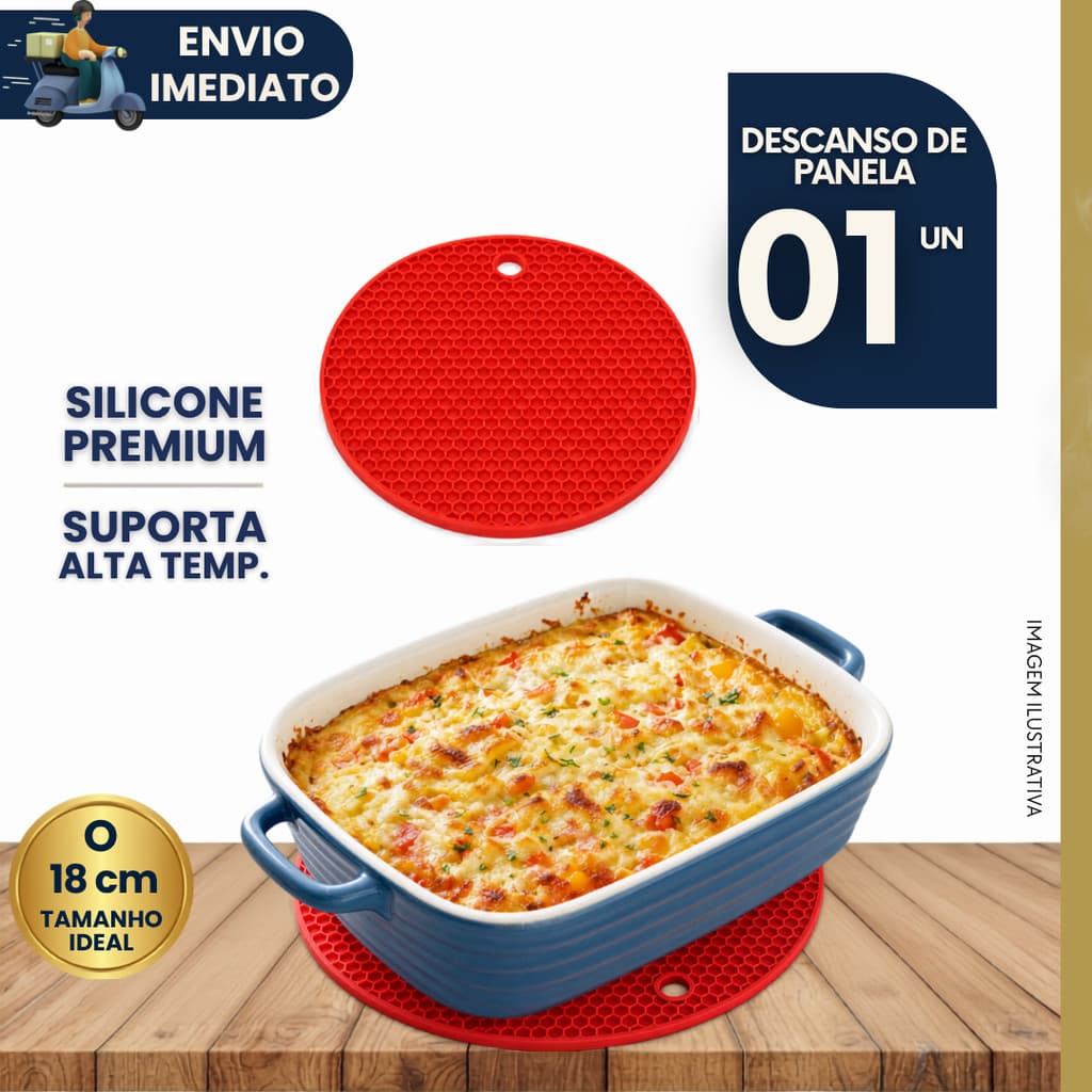 Apoio de Panela  Descanso de Panela Silicone Colmeia Antiderrapante Apoio de Panela Quente Cozinha