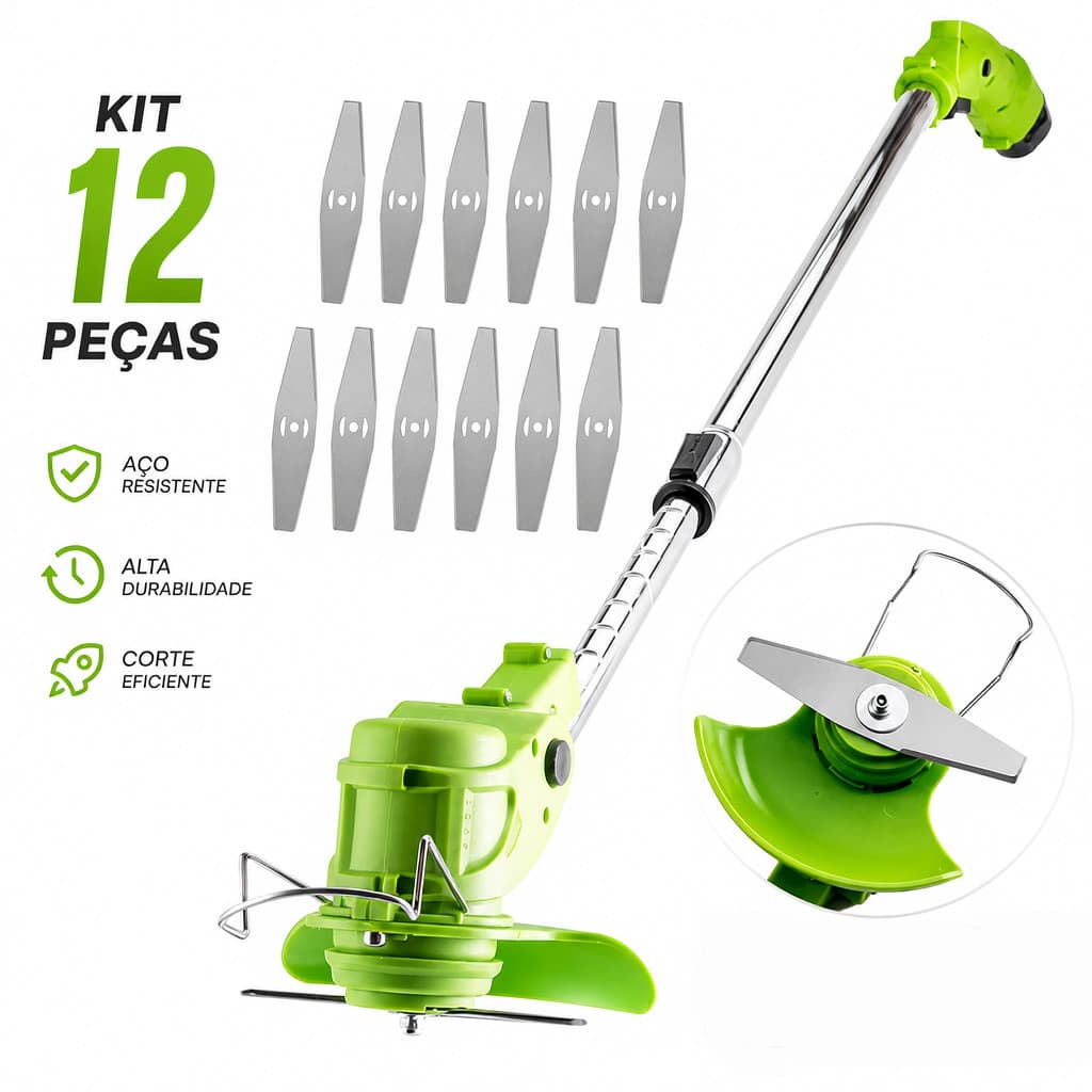 Kit 12 Peças De Lâminas Para Cortador De Grama Lâminas Aparador De Grama Acessórios Para Capinador