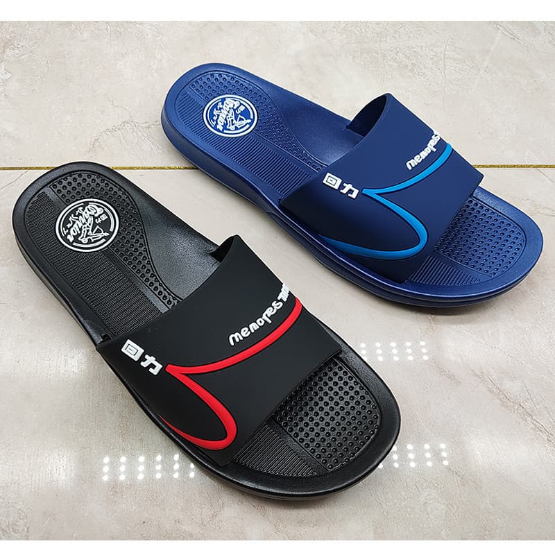 Chinelos masculinos genuínos retráteis antiderrapantes sapatos internos 3225-31