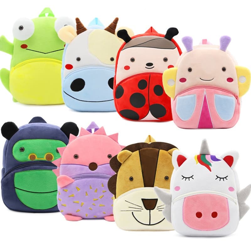 Brinquedos de pelúcia infantis: mochilas de animais infantis, bolsas de pelúcia de animais em 3D.   XNB2