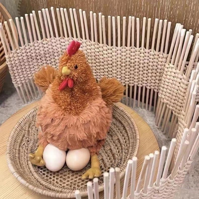 Simulação galinha boneca engraçado pintinho boneca de pelúcia brinquedo das crianças travesseiro criativo presente do di
