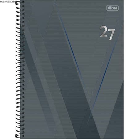 Agenda Espiral Diária Spot M9 2027 da Tilibra 20 x 27,5 CM - Cinza