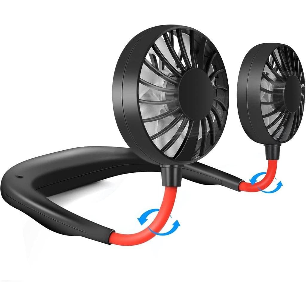 Ventilador de Pescoço Portátil JUANANIUG Recarregável, Ventilador Pessoal Sem Fio, Mini Ventilador USB Vestível com Faix