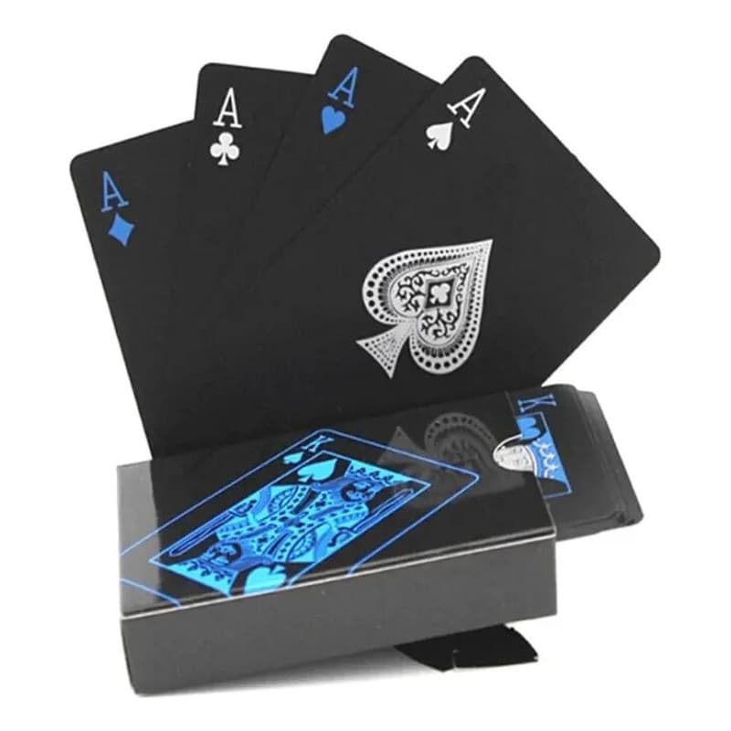 Baralho À Prova D'água Baralho Preto Poker Amigos Presente