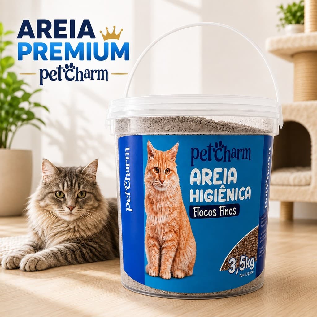 Areia Para Gatos Higiênica Premium 3,5Kg Bell Argila Caixa De Areia Gatos