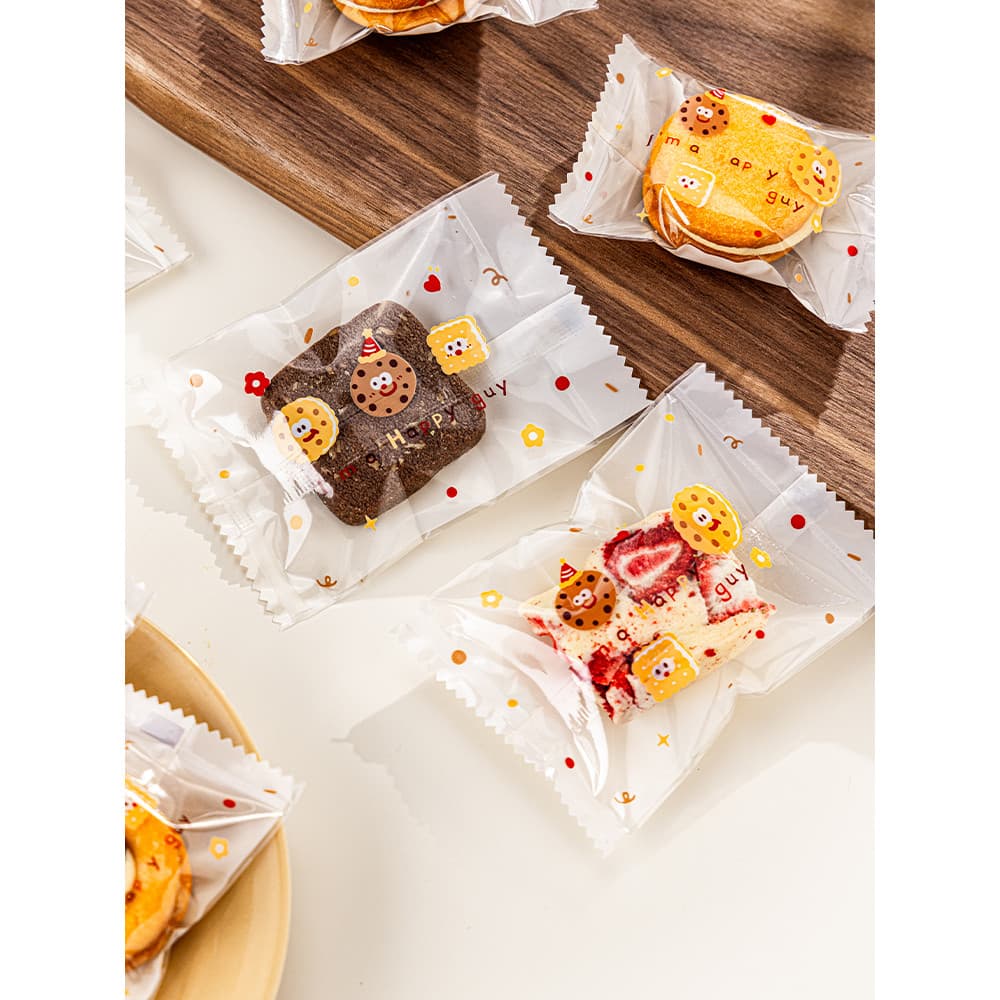 Saco de embalagem de biscoito crocante de floco de neve, máquina de nougat, saco de vedação independente, pequeno cozime