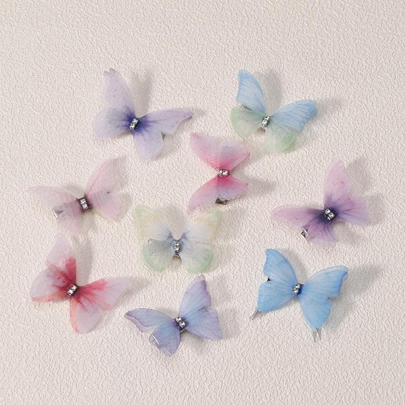 Hanfu acessórios gradiente fio de seda borboleta Hairpin meninas estilo antigo desempenho de fadas traje antigo cocar cl