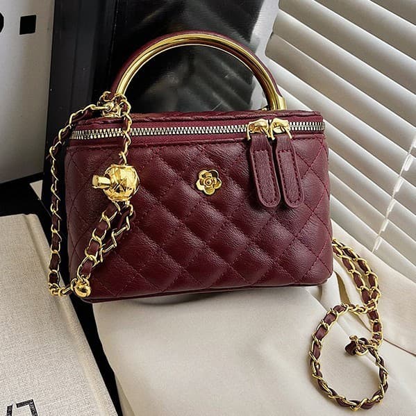Bordado simples bolsa de ombro nicho Bailing saco do mensageiro na moda Casual linha transfronteiriça portátil grade sac