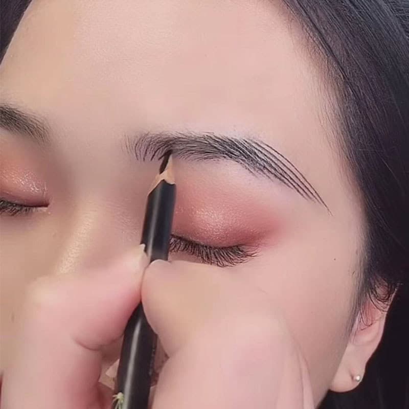 Linha selvagem lápis de sobrancelha tatuagem bordado maquiagem artista raiz clara lápis de sobrancelha pode cortar madei