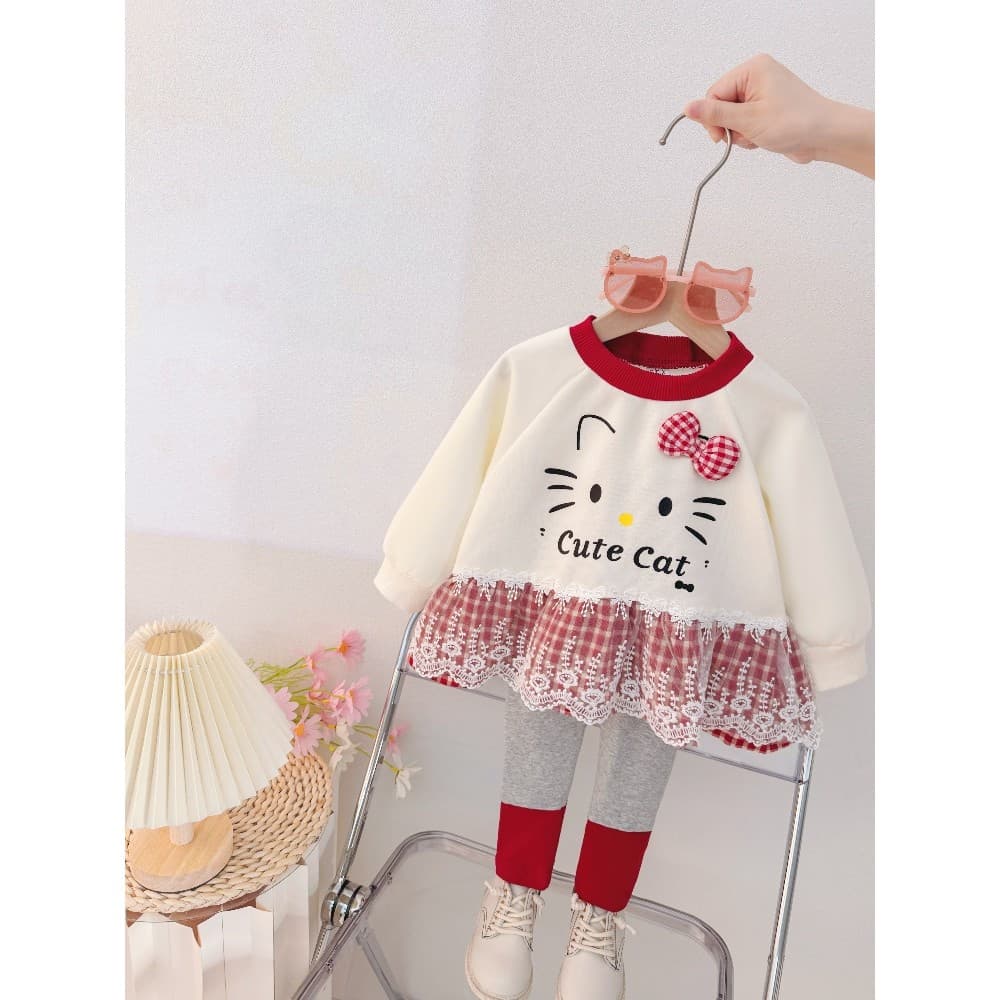 Meninas terno roupas de outono 2026 novo estilo moda roupas infantis bebê topos calças primavera outono roupas infantis