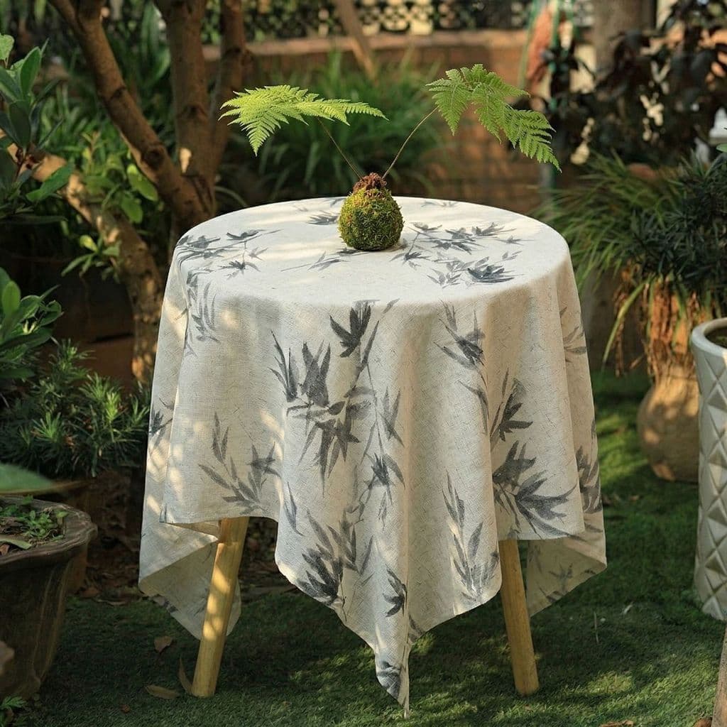 Nova toalha de mesa chinesa linho folha de bambu tapete de mesa de chá