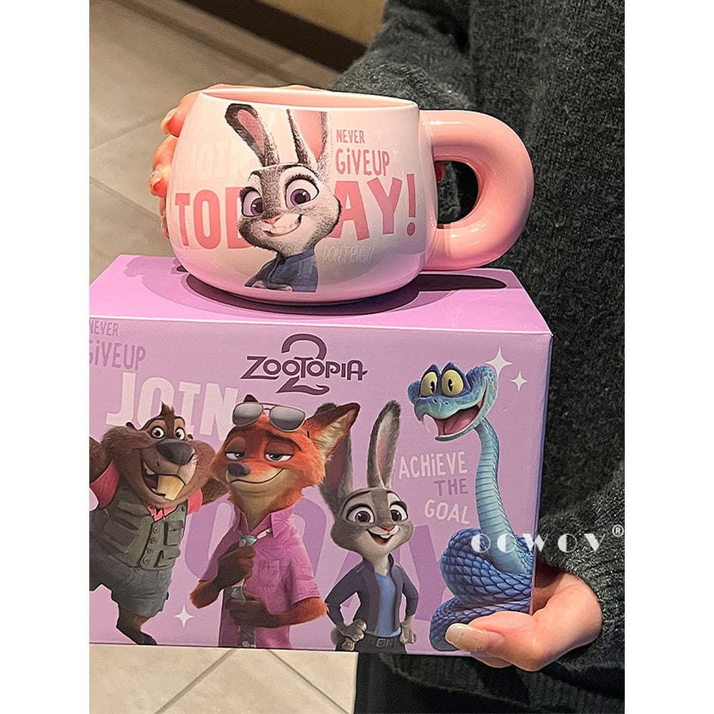 Novo Animal louco cidade casal caneca de cerâmica casa de alto valor café da manhã copo de água feminino presente de ani