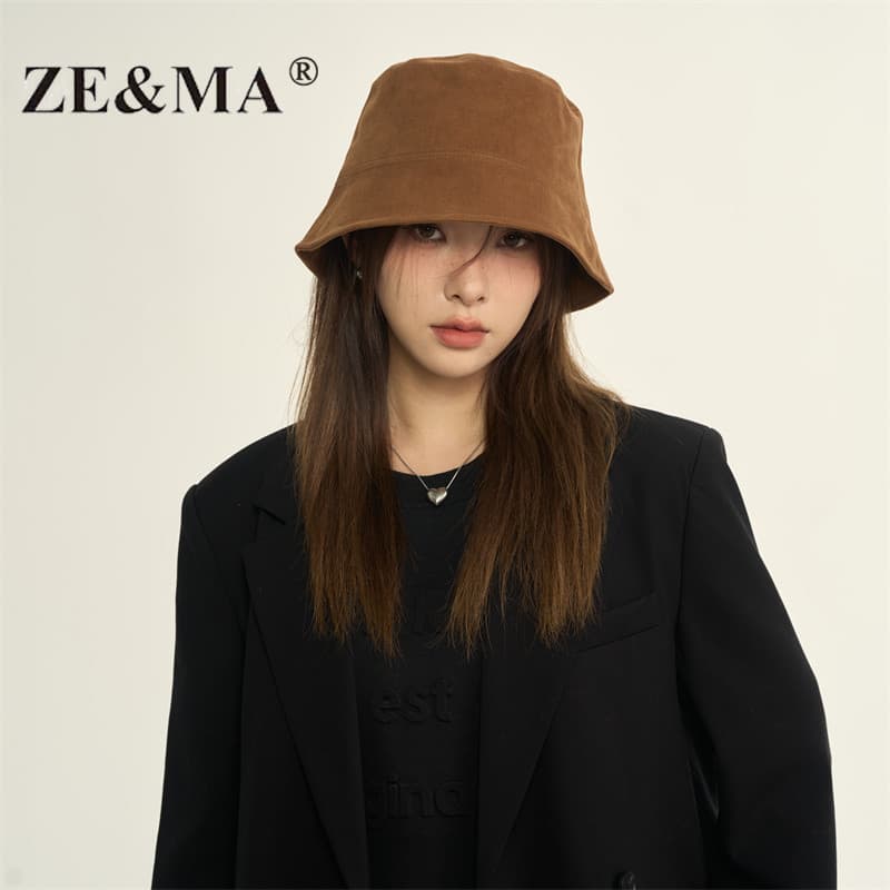 ZE & MA Chapéu Balde Pequeno com Rosto Mostrando Rosto 2026 Novo Estilo Chapéu Feminino Inverno High-End Circunferência