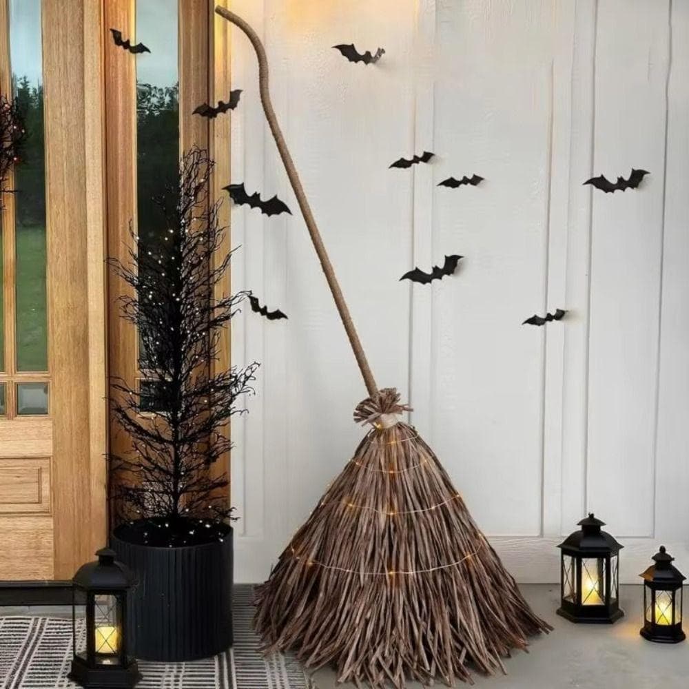 Vassoura Flutuante ZHDYEB , Com Móvel Brilhante , De Bruxa Iluminada Para Halloween , Rotação Elétrica