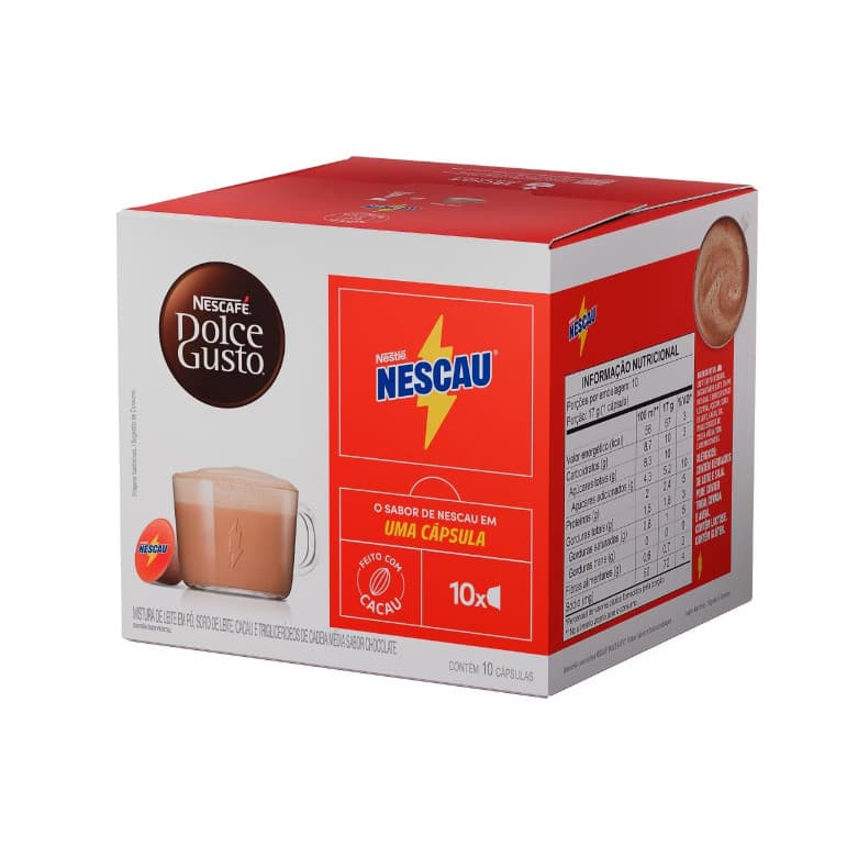 Cápsulas da Nestlé Achocolatado Nescau Nescafé p Dolce Gusto