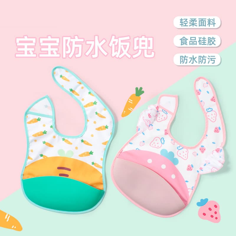 Zhuo beijo babador do bebê bolso de arroz crianças babador à prova dwaterproof água Silicone babador do bebê jardim de i