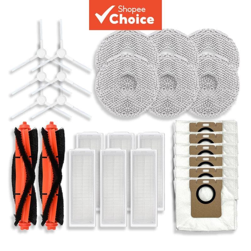 Kit Substituível para Robô Aspirador Compatível com Xiaomi Mijia M30 Pro C107: Panos de Limpeza, Sacos de Aspirador e
