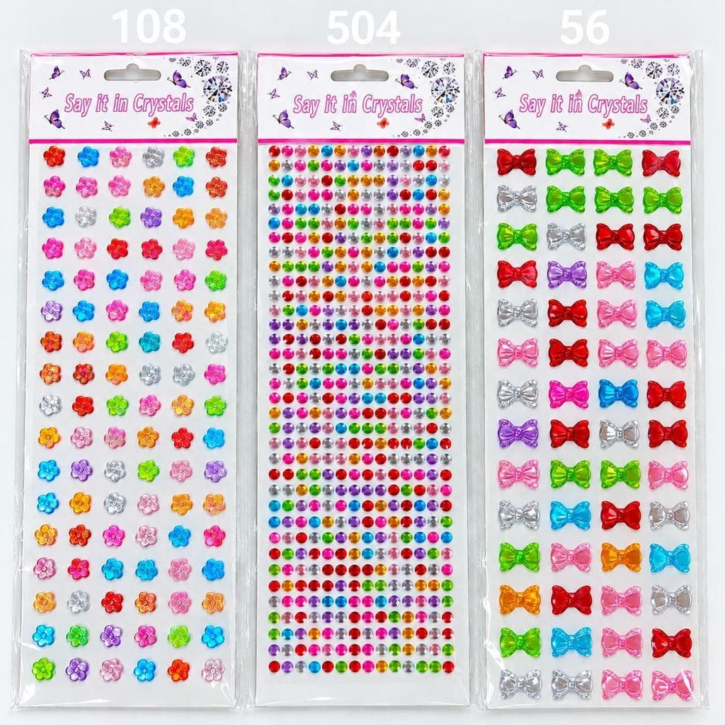 Adesivos de Acrílico Diamante para Decoração DIY Alta Qualidade para Diário Caderno Cartão Postal e Copo