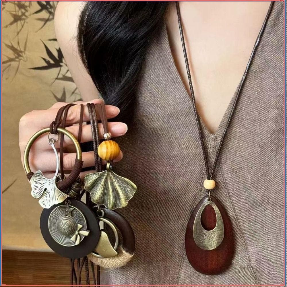 Colar Com Pingente  , Corrente Longa De Suéter Étnico , Boho Vintage , Decorações De Festa