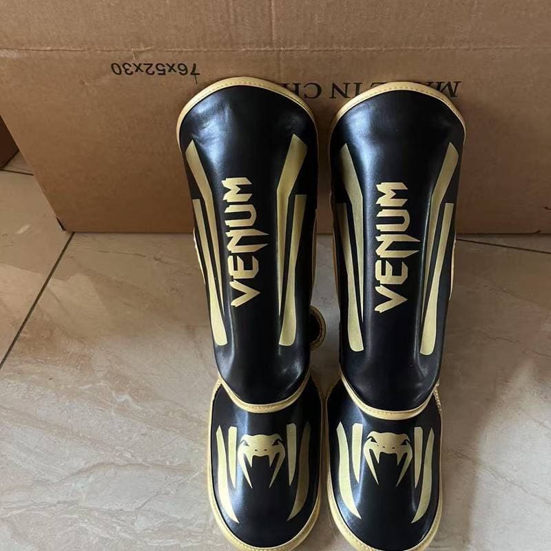 Novas Leggings grossas Sanda Legs Muay Thai Protetores de diâmetro de luta de combate com pés Equipamento de proteção es