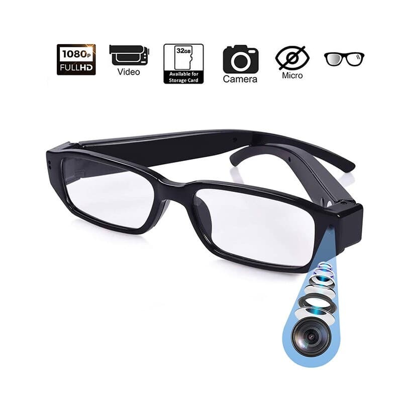 Óculos Mini Câmera HD 1080P Gravador De Vídeo Portátil Wearable Gravação Filmadora Ação Cam Para Reuniões Caminhadas Cla