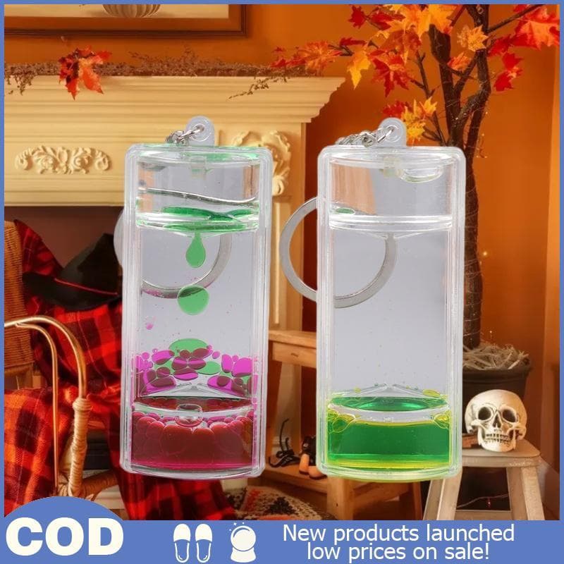 Hot > Temporizadores Líquidos Dinâmicos Chaveiro Colorido Movimento Bubbler Saco Charme Decoração