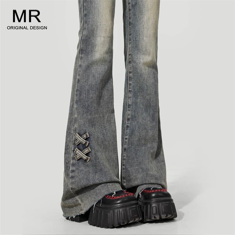 Retro cintura alta Micro queimado Jeans feminino 2025 verão estilo fino novo estilo fino-ajuste pequeno homem venda quen