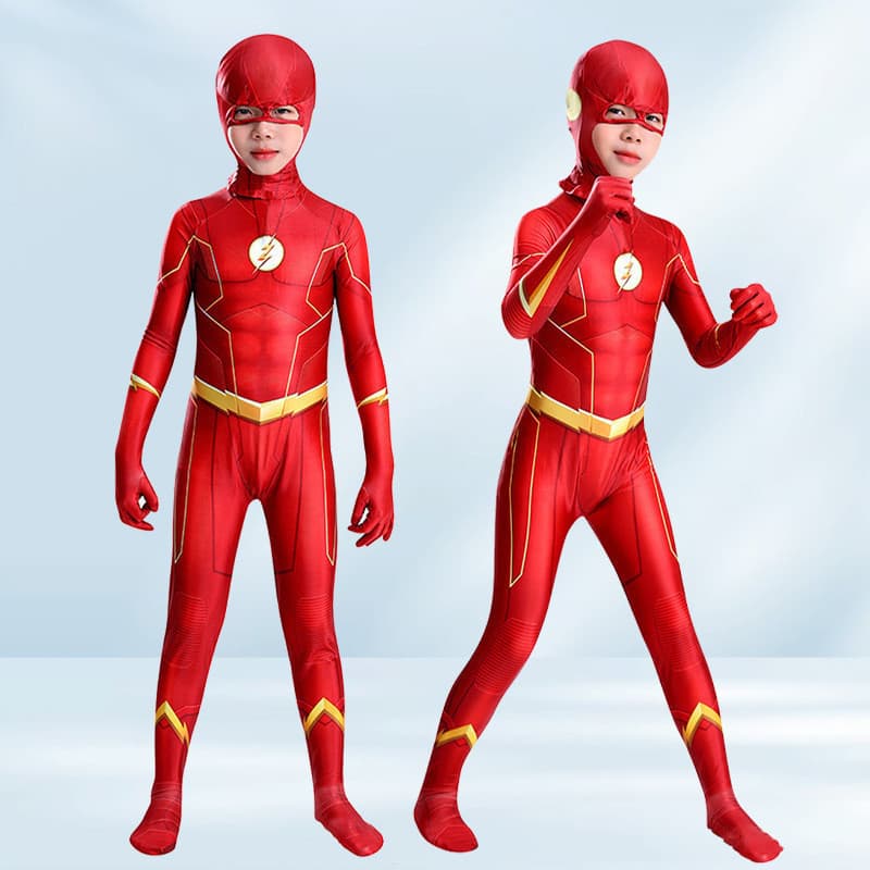 Fantasia de Cosplay O Flash para Criancas Super-Erva Vestido Fantasma Infantil 38241