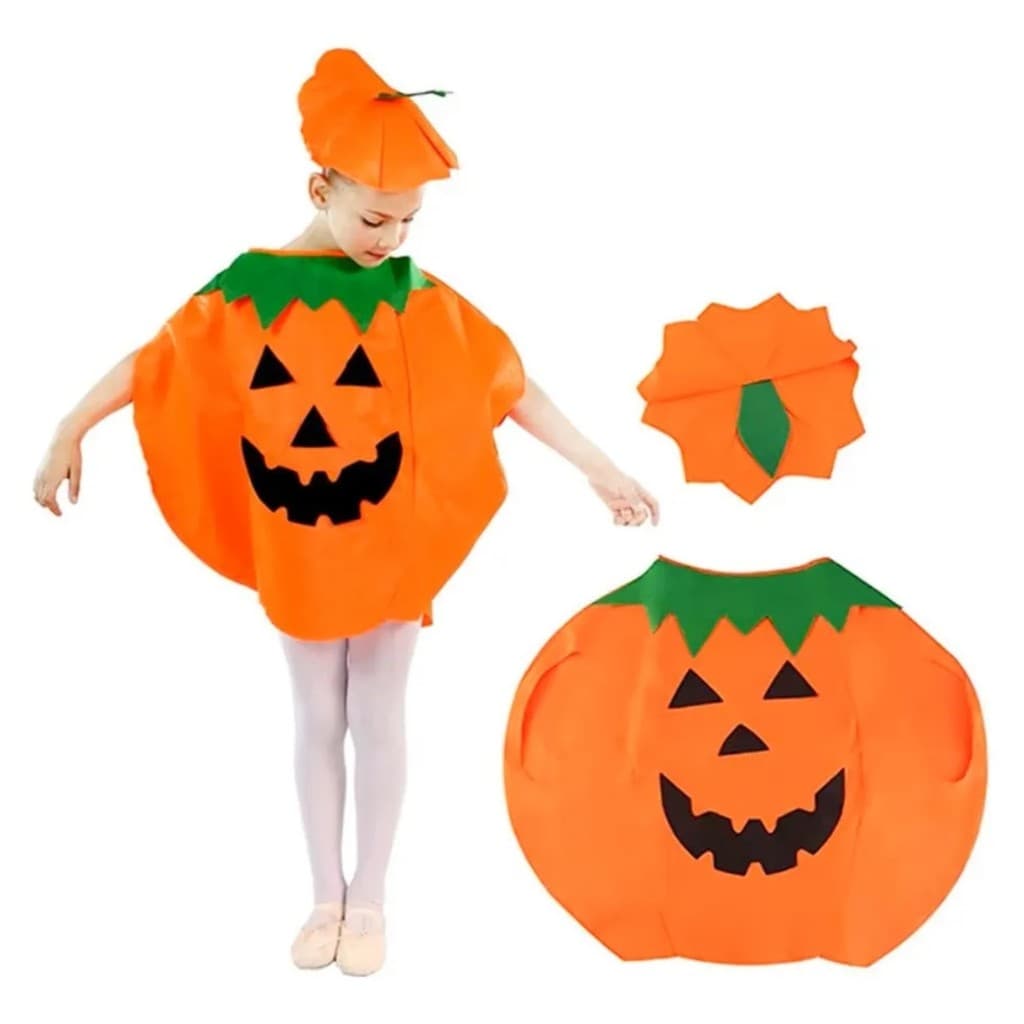 Fantasia De Abóbora Para Criança Infantil Halloween Dia Das Bruxas