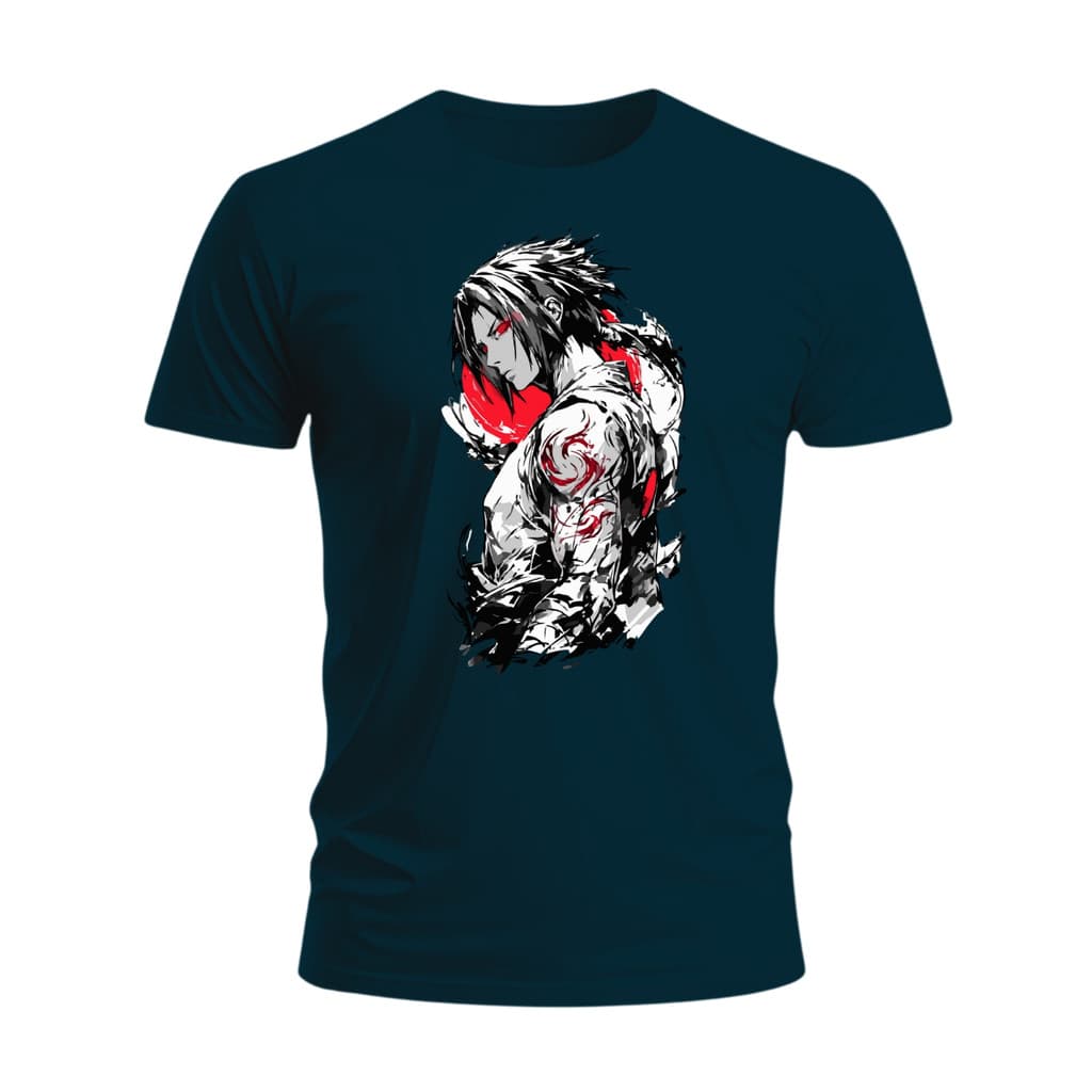 Camiseta Anime Sasuke Naruto Camisa 100% Algodão