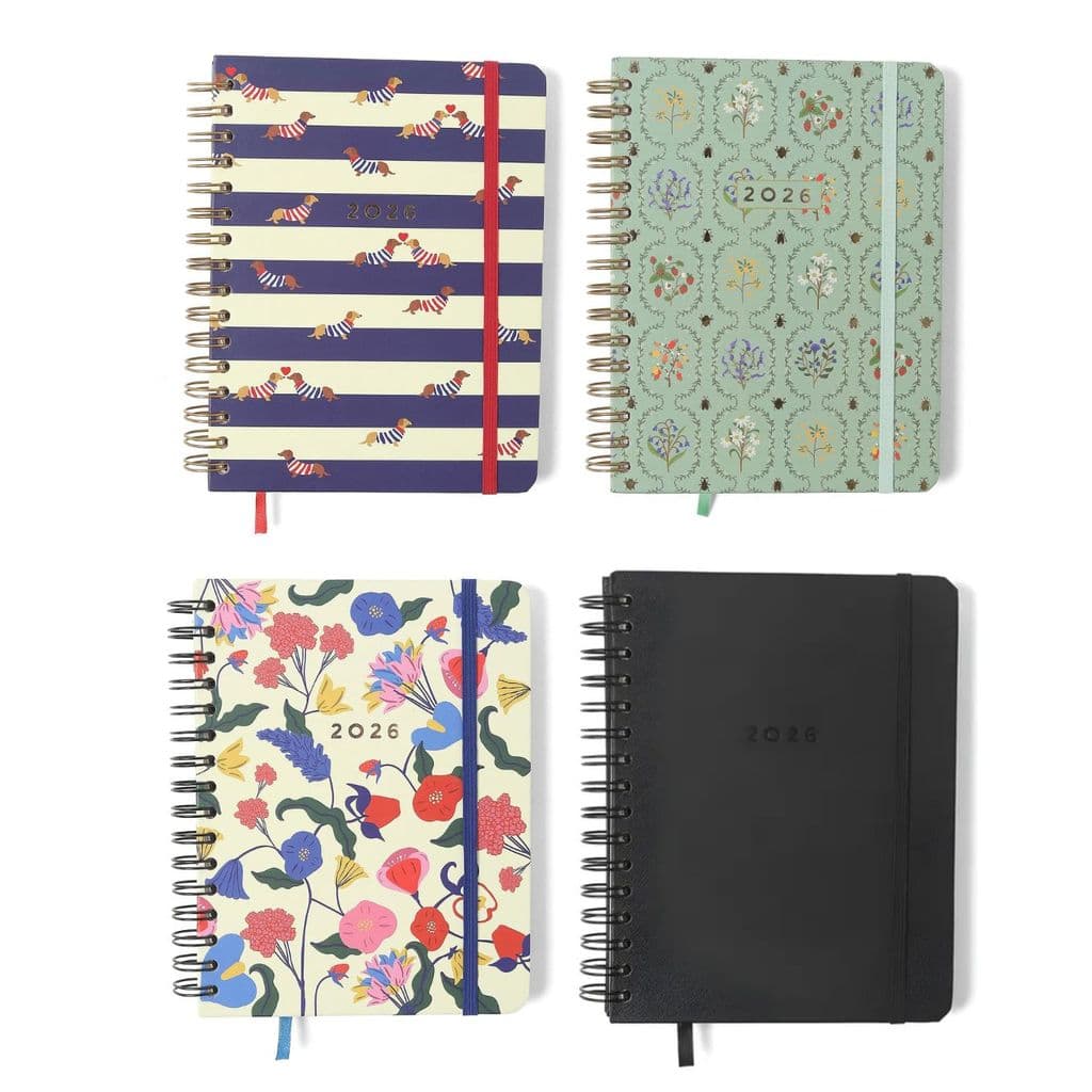 Agenda Planner 2026 Semanal Notas c/ Divisórias Wire-o A5 148x210mm 87 Fls Cicero