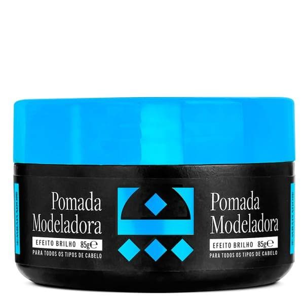 Pomada Modeladora Embaixador EFEITO BRILHO 85g | Fixação FORTE | Visual Molhado e Sem Resíduos