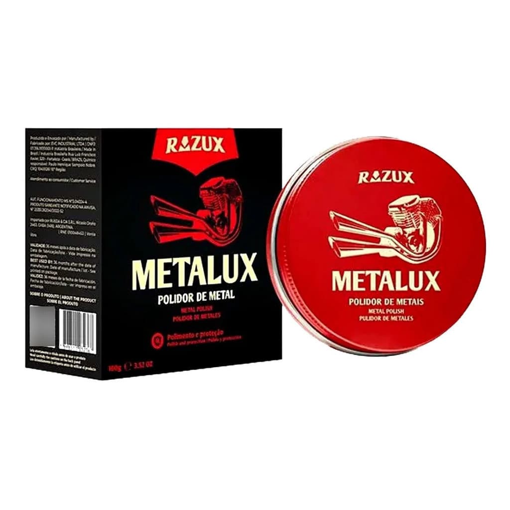 Metalux Polidor De Metais E Cromados 100g Razux