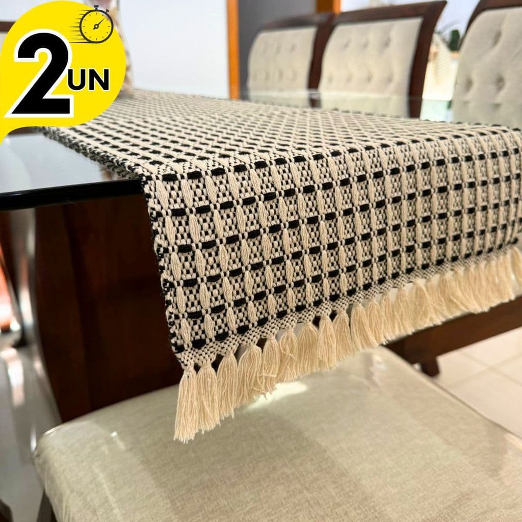 Caminhos de Mesa Preto Luxo Decorar Mesas Ideal para Presentear  - Usar para Festas Final Ano - 2 UN