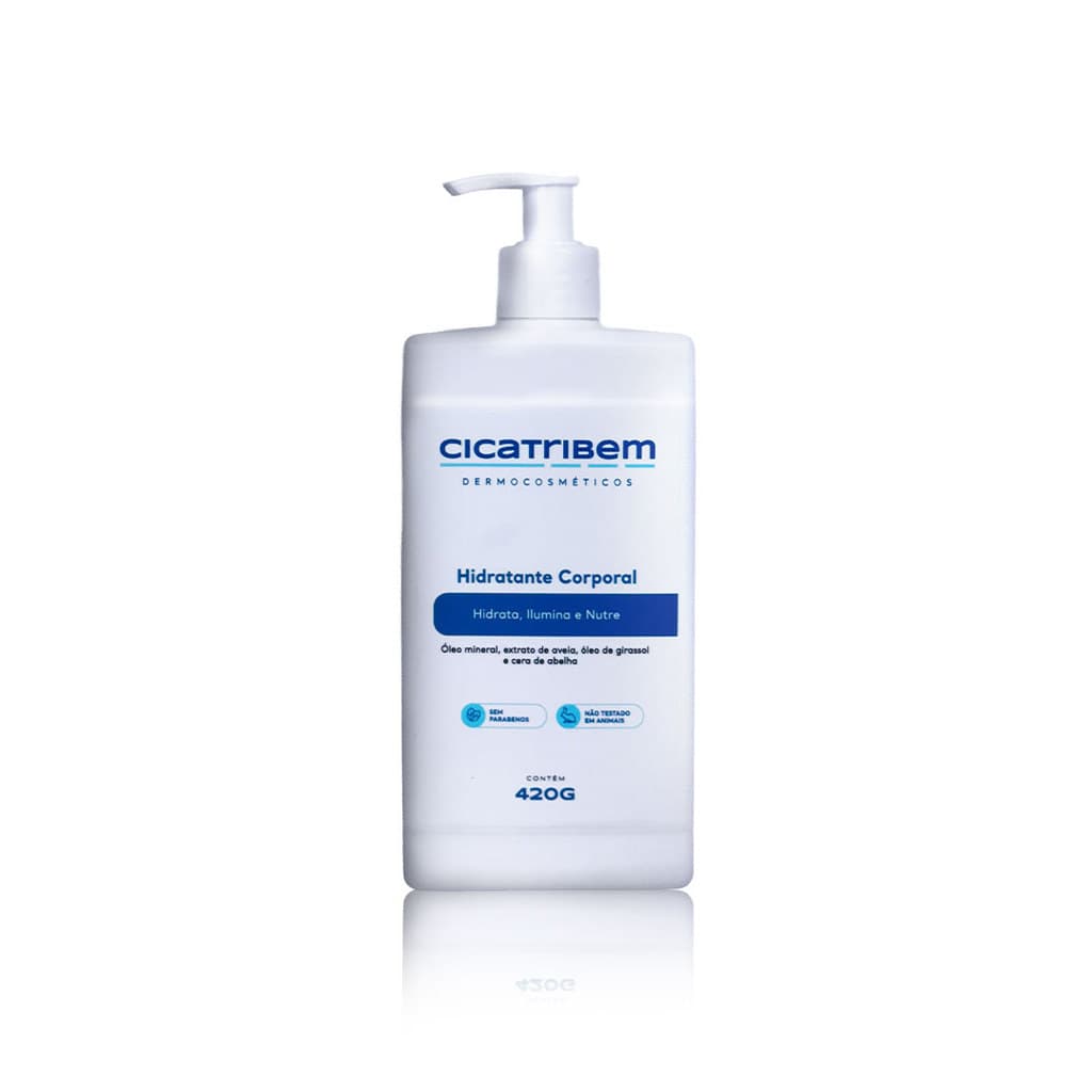 Cicatribem Hidratante Corporal 420g — Óleo Mineral, Aveia e Girassol | Toque macio e brilho saudável