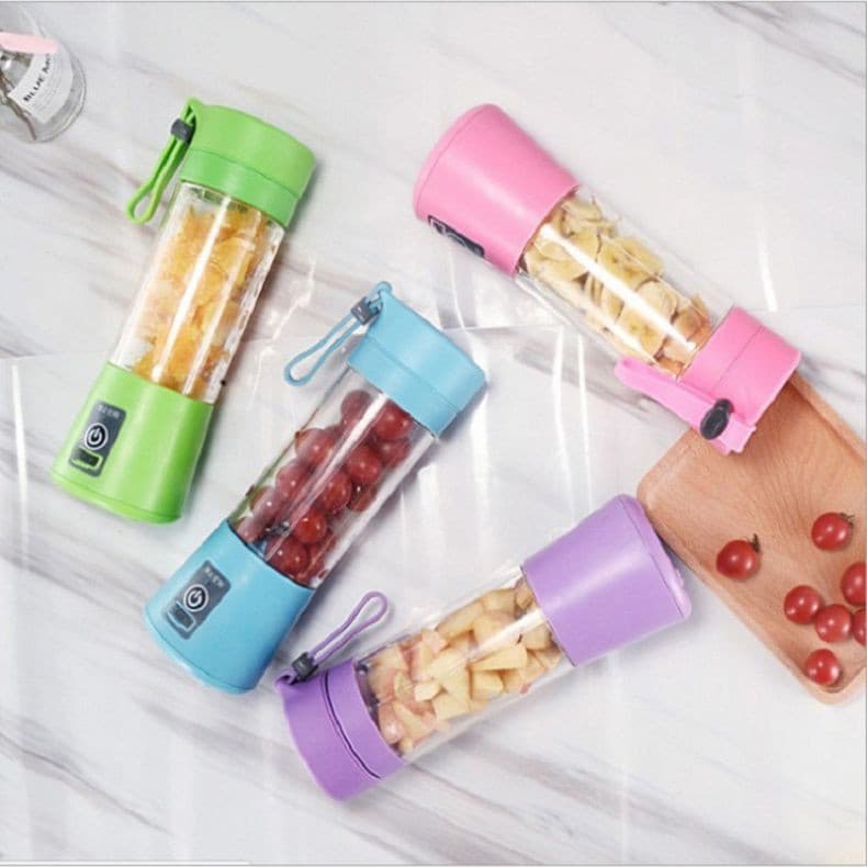 Mini Liquidificador Portátil USB 380ml | 6 Lâminas Inox Recarregável para Sucos e Smoothies