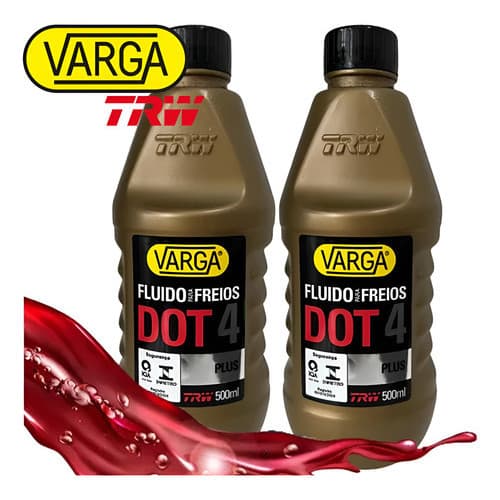 Kit 2 Fluido Oleo Freio Carro Moto Original Varga Dot4 500ml