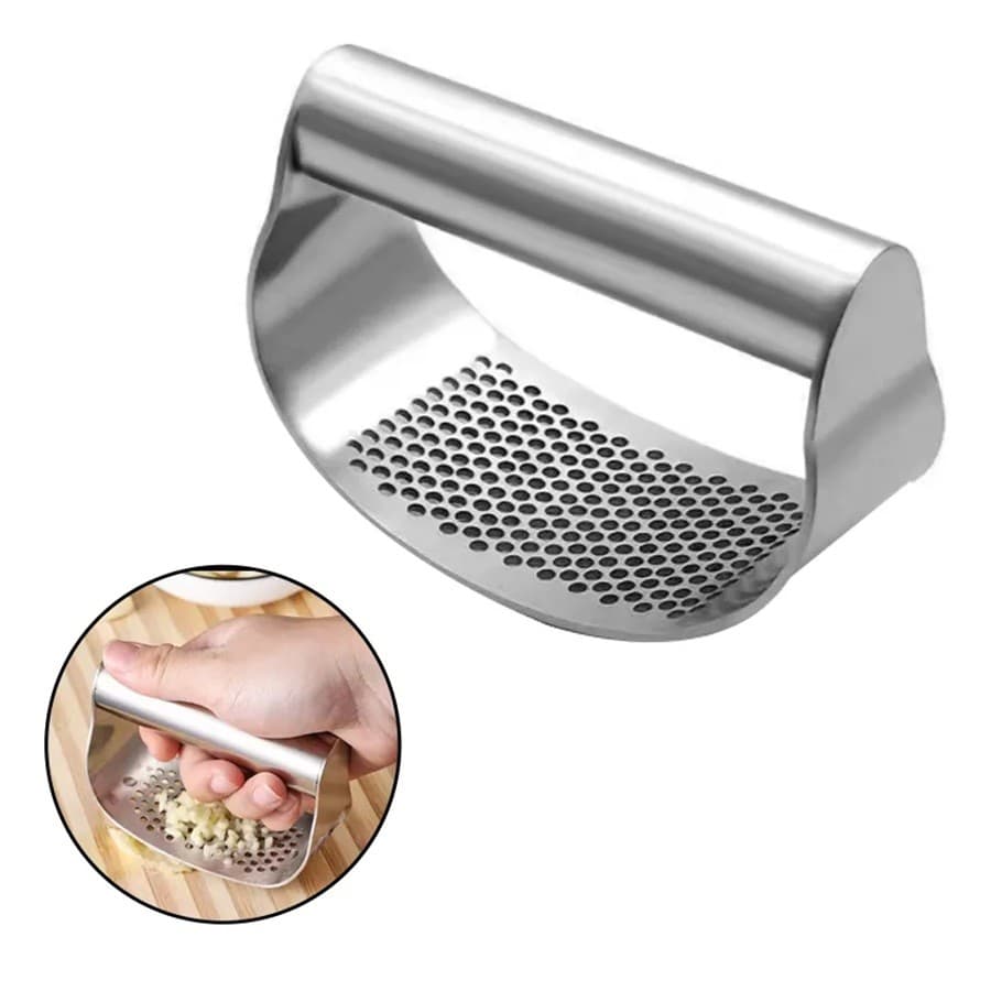 Espremedor Amassador Triturador de Alho Inox Manual Frigopro