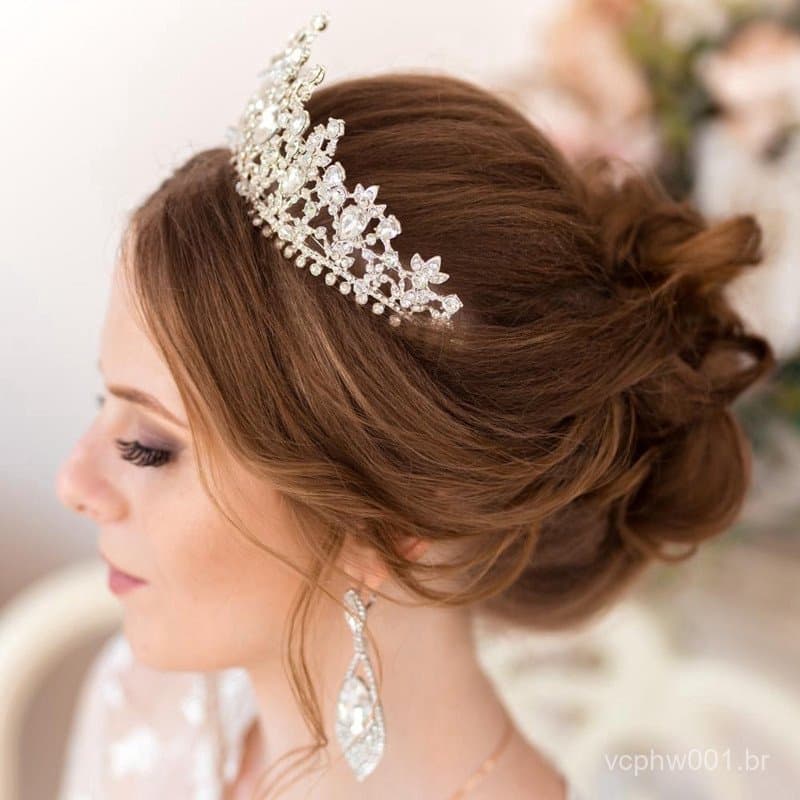 Coroa De Noiva Brilhante Com Strass