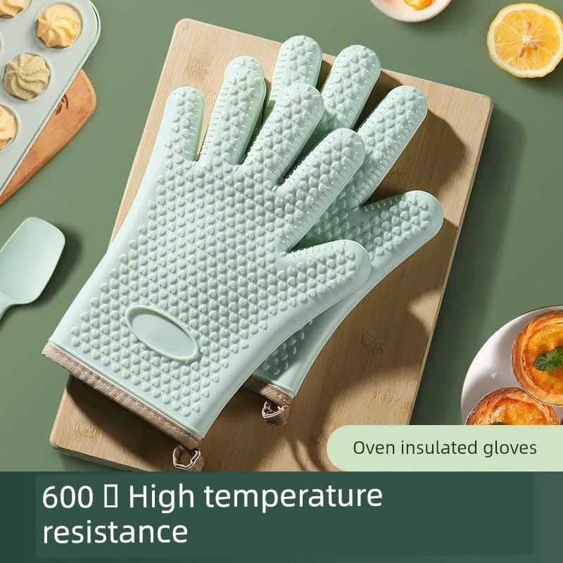 Luva térmica cozinha resistente ao calor Luva de silicone resistente calor Luvas de isolamento térmico Anti-escalda