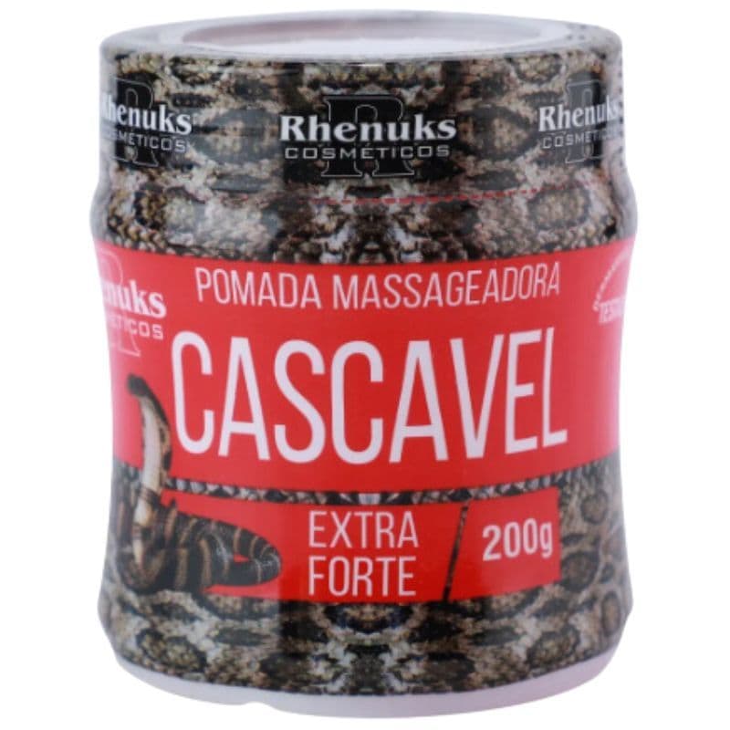 Pomada Cascavel Rhenuks 200g P/ Massagem Alívio Dores Corpo Original