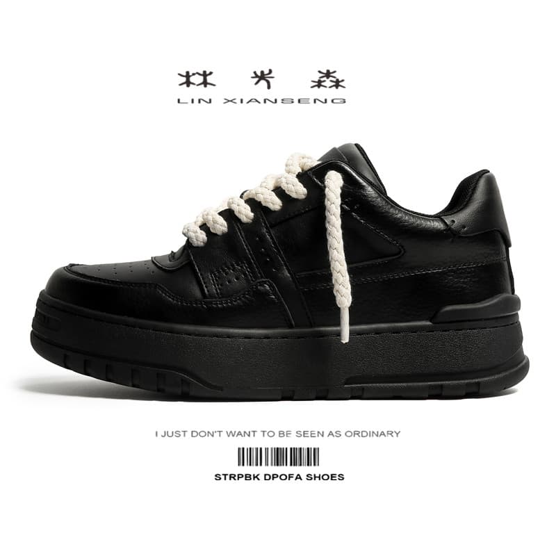 Tênis masculino de sola grossa nicho aumentado sapatos masculinos 2025 nacional na moda casal estilo All-Match novo esti