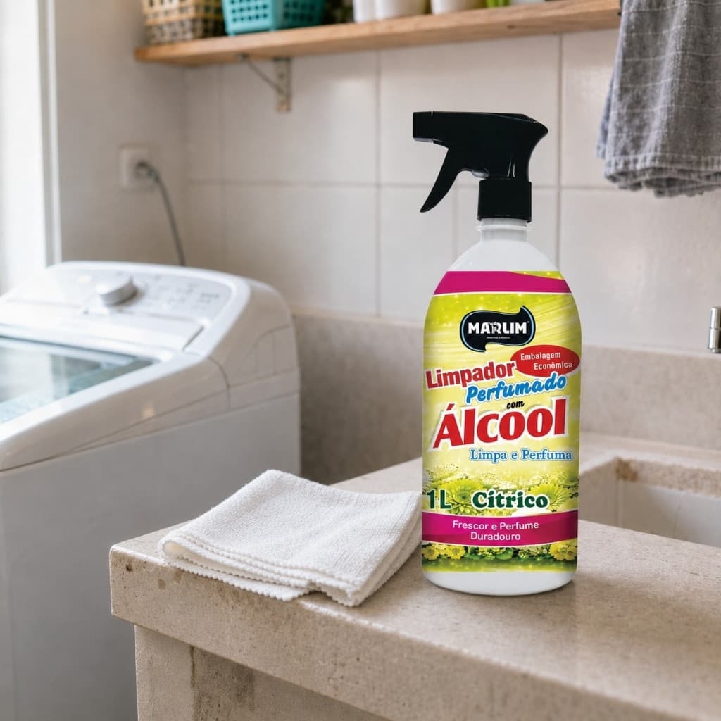 Limpador Perfumado com Álcool 1L Mil Flores Spray Multiuso Limpa Perfuma Cozinha Banheiro Casa