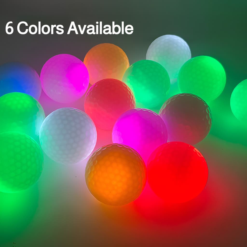 Bola de Golfe LED Brilhante Sete Cores Para Noite Alta Resistência
